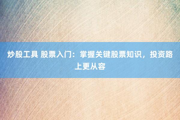 炒股工具 股票入門：掌握關鍵股票知識，投資路上更從容