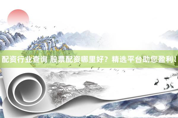 配資行業(yè)查詢 股票配資哪里好？精選平臺(tái)助您盈利！